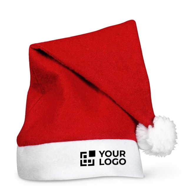Werbeartikel Weihnachtsmannmütze mit Logo bedrucken Farbe rot