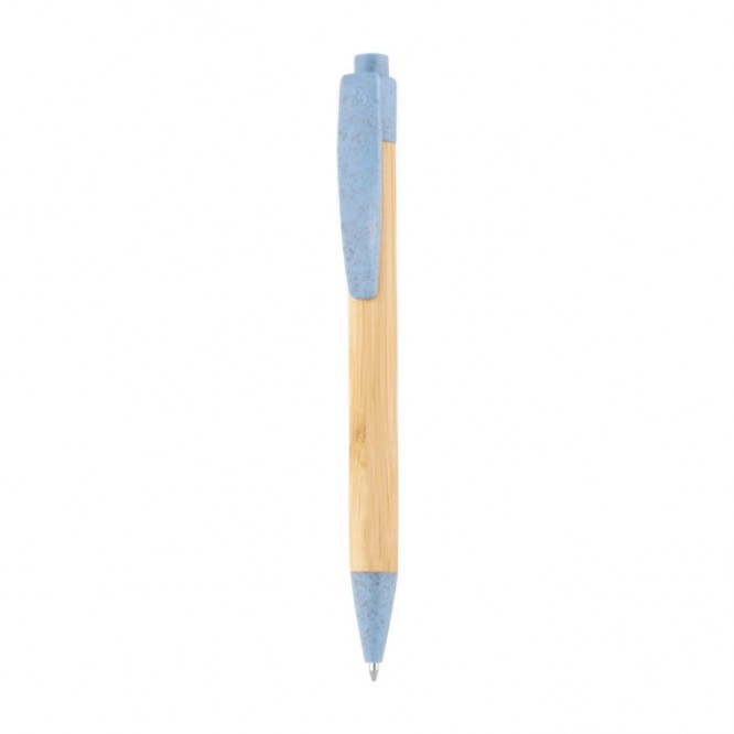 Kugelschreiber aus Bambus mit Farbdetail