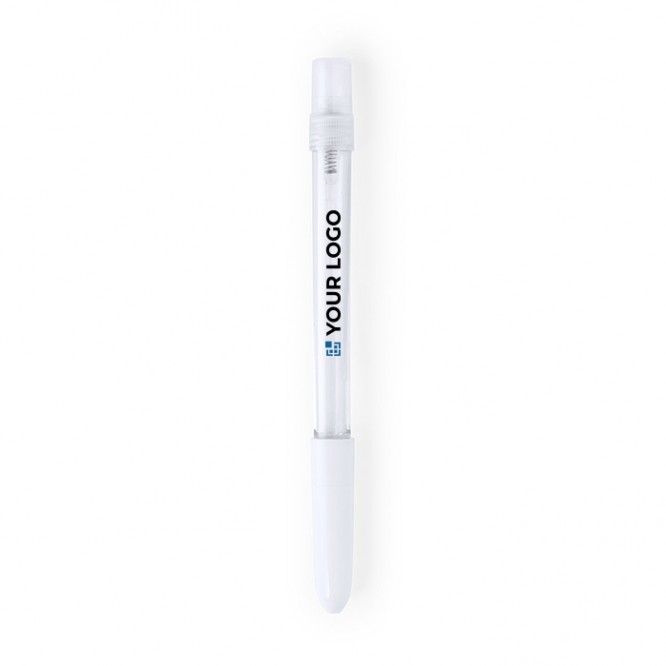 Kugelschreiber mit Desinfektionsspray Ansicht mit Druckbereich