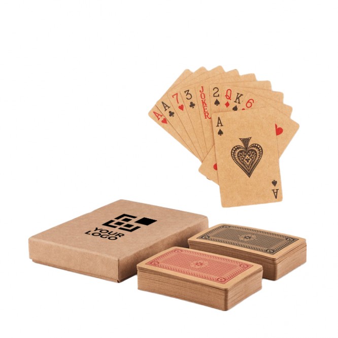 Zwei französische Spielkartensets aus recyceltem Papier