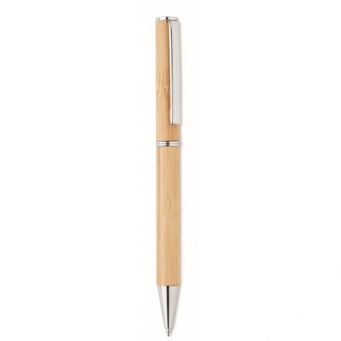 Kugelschreiber aus Bambus mit Metalldetails