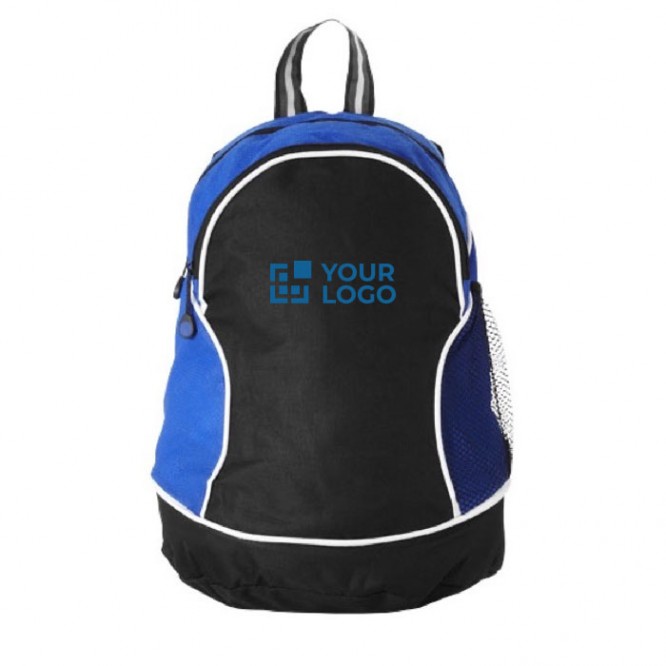 Zweifarbiger Rucksack mit großer Kapazität Farbe köngisblau Vorderansicht