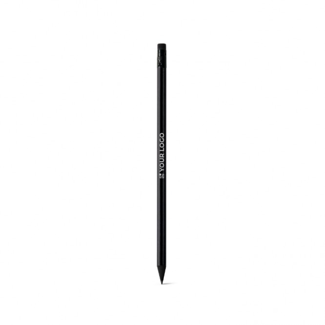 Schwarzer Bleistift mit Logo bedrucken lassen Farbe schwarz