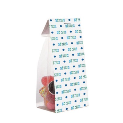 Beutel mit Süßigkeiten-Mix mit bedruckbaren Karton, 100 g