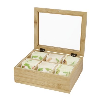 Box aus Bambus mit 36 Teebeuteln