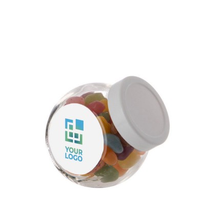 Kleines Glas gefüllt mit einer Auswahl an Jelly Beans 200 ml farbe weiß Hauptansicht
