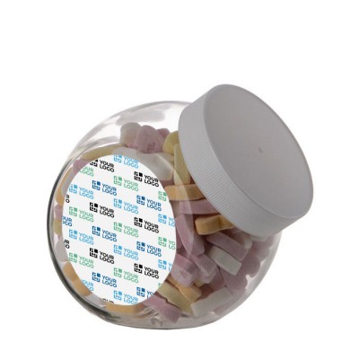 Glas mittlerer Größe mit Auswahl an Herz-Bonbons, 900 ml farbe weiß Hauptansicht