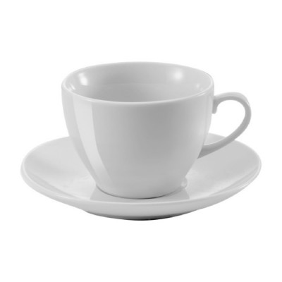 Tasse und Untertasse aus Porzellan für Kaffee