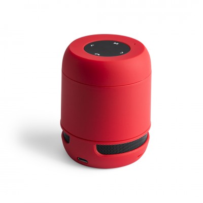 Bedruckte Lautsprecher mit kompaktem Design Farbe rot erste Ansicht