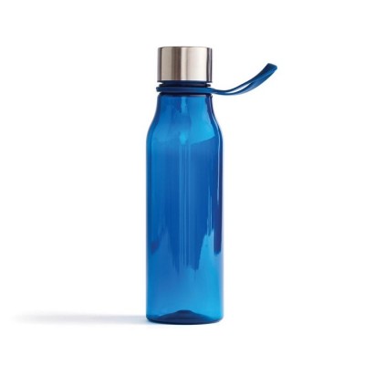 Tritan-Flasche mit Schlaufe zum Aufhängen als Werbegeschenk, Farbe Blau