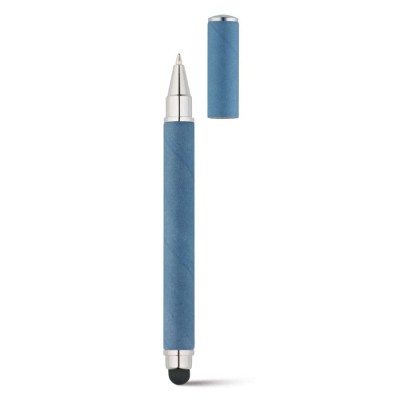 Origineller Kugelschreiber aus Papier mit Touchpen Farbe blau