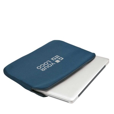 Hülle für Notebook mit Logo bedrucken Ansicht mit Druckbereich