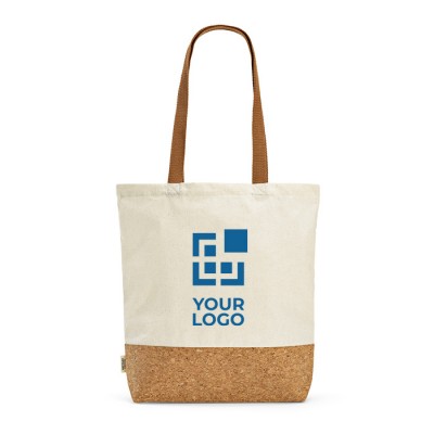 Tasche aus recycelter Baumwolle mit langen Henkeln , 180 g/m2