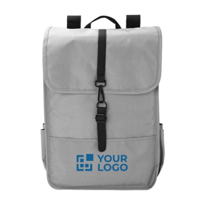 Rucksack aus RPET mit 2 Seitentaschen und Schnallenriemen