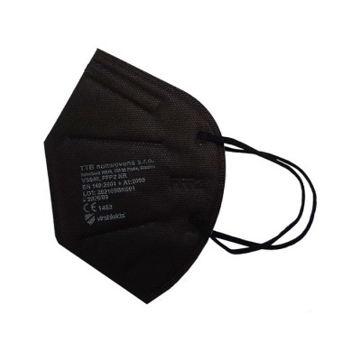 Mundschutzmaske FFP2 schwarz, 10 Stück pro Box