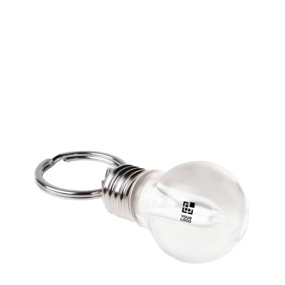 Schlüsselanhänger in Form einer Glühbirne als Werbegeschenk