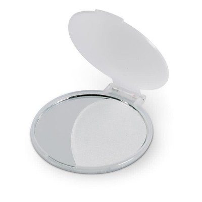 Günstiger Taschenspiegel als Werbeartikel Farbe weiß
