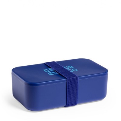 Lunchbox 1 Liter aus BPA-freiem Kunststoff Farbe Blau mit Logo