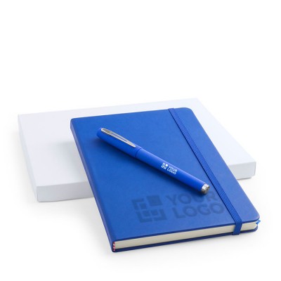 Set mit Notizbuch und Kugelschreiber im Etui für Firmen
