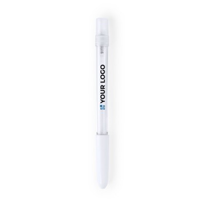 Kugelschreiber mit Desinfektionsspray Ansicht mit Druckbereich