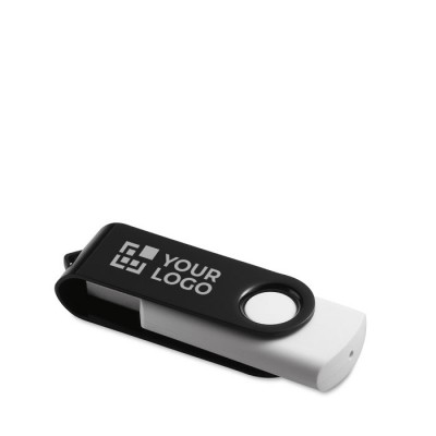 USB-Stick mit weißem Gehäuse und Farbclip