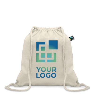 Rucksacktasche aus Baumwolle, 180 g/m², widerstandsfähig, 9 kg, Thin FairTrade  Hauptansicht Ansicht