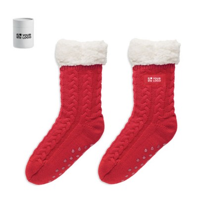 Rutschfeste Socken im Weihnachtslook