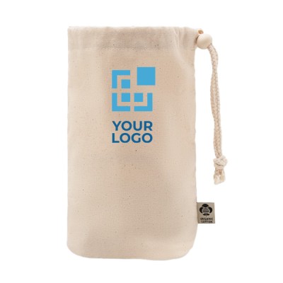 Kleine Tasche aus Bio-Baumwolle Ansicht mit Druckbereich