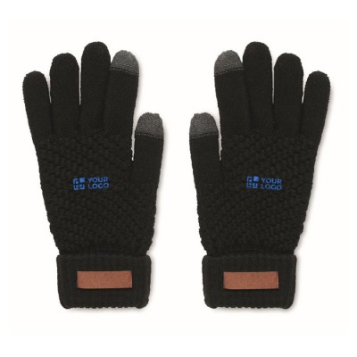 Touch-Handschuhe aus RPET Ansicht mit Druckbereich