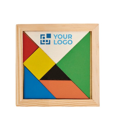 Buntes Tangram-Spiel aus Holz bedrucken