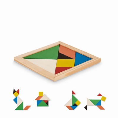 Buntes Tangram-Spiel aus Holz bedrucken