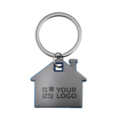 Schlüsselanhänger in Form eines Hauses als Werbeartikel Farbe schwarz