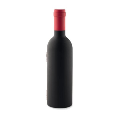 Weinset als Werbegeschenk in Flaschenform Farbe schwarz