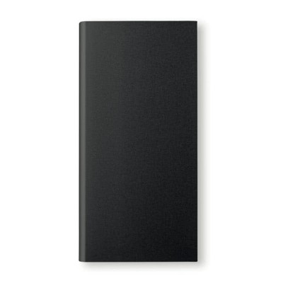 Bedruckte Powerbank Solar Werbegeschenk 8000 mAh Farbe schwarz
