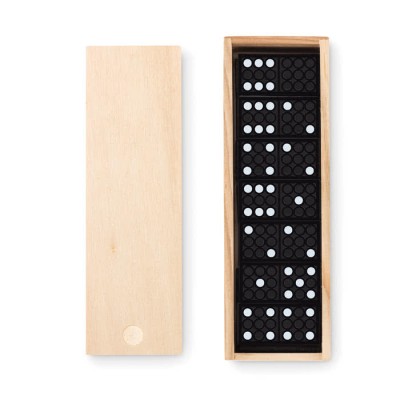Werbeartikel Domino in einer Holzbox