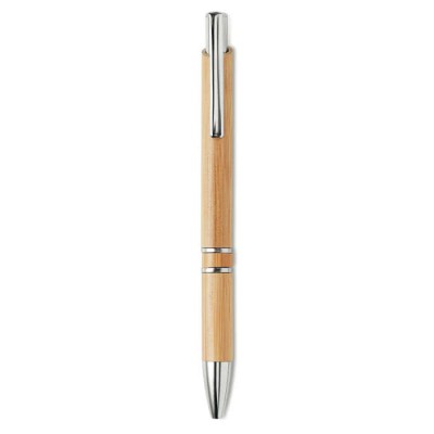 Kugelschreiber aus Bambus mit Logo