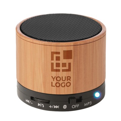 Bluetooth-Lautsprecher aus Holz für Werbung Farbe schwarz