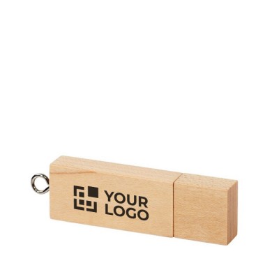 Gravierter USB-Stick aus Holz, Geschwindigkeit 3.0 Farbe heller holzton