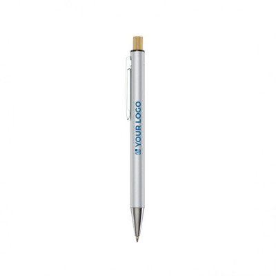 Kugelschreiber aus recyceltem Aluminium, blaue Tinte