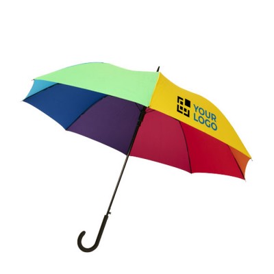 Origineller Regenschirm mehrfarbig als Werbeartikel
