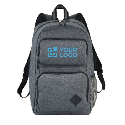 Rucksack mit Logo für Firmen-Notebook Farbe grau