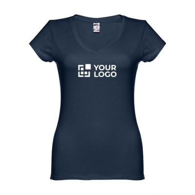 Sport-T-Shirt für Damen aus Polyester 145 g/m2 Ansicht mit Druckbereich