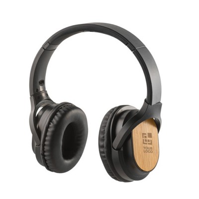 Kabellose Kopfhörer mit Bambusdetails und Bluetooth 5.0