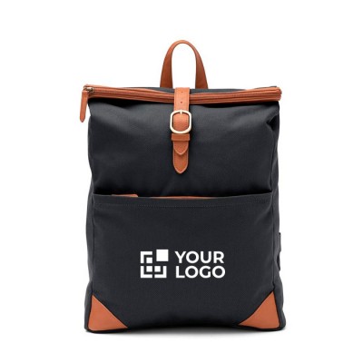 Laptop-Rucksack aus recyceltem Polyester Ansicht mit Druckbereich