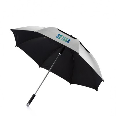 Regenschirme mit doppelter Stofflage als Werbeartikel Ansicht mit Druckbereich