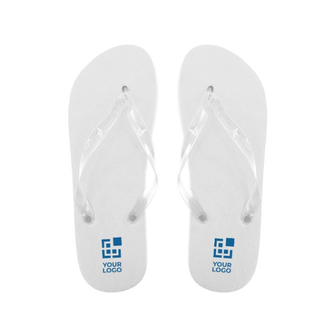 Bedruckte Flipflops mit PVC-Riemen Ansicht mit Druckbereich