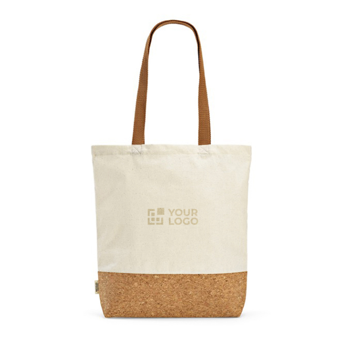 Tasche aus recycelter Baumwolle mit langen Henkeln , 180 g/m2