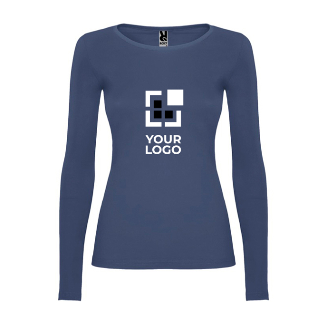 Damen-T-Shirt aus Baumwolle mit langen Ärmeln 
