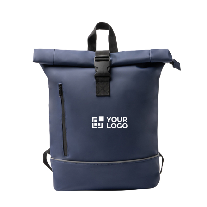 Rolltop-Rucksack mit großem Fach und reflektierendem Band für PC 15
