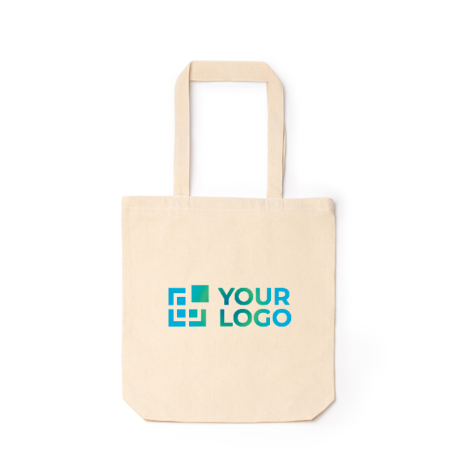 Baumwolltasche mit Reißverschluss und Bodenfalte 230 g/m²